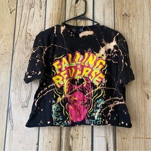 Falling In Reverse Bleach Tie Dye Crop Top Size Large